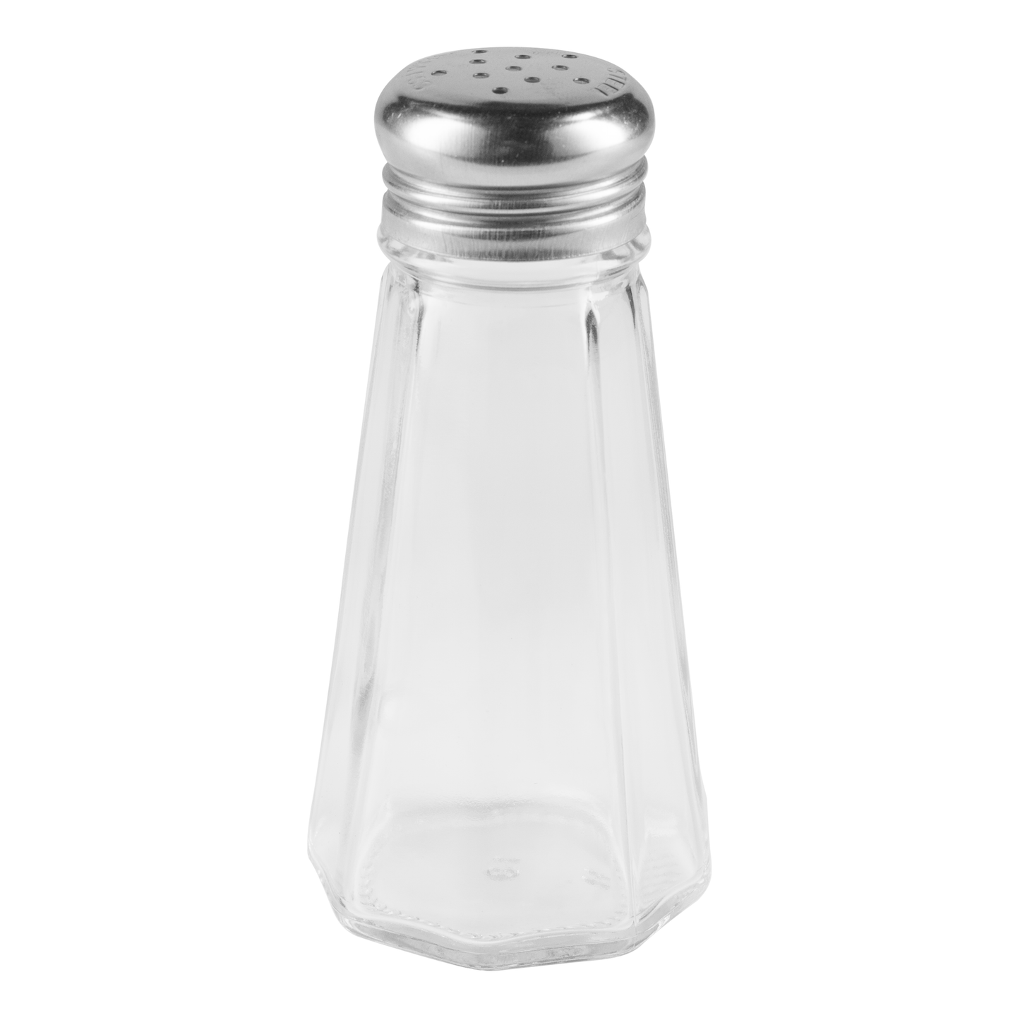 Browne Salt & Pepper Shaker, 3 oz, Glass/Stainless Steel - 571934