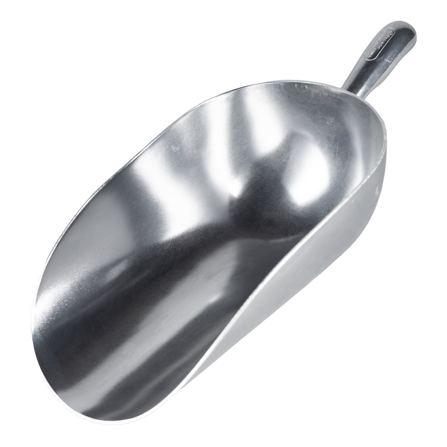 Browne Round Bottom Scoop, 84 oz, Aluminum - 575405