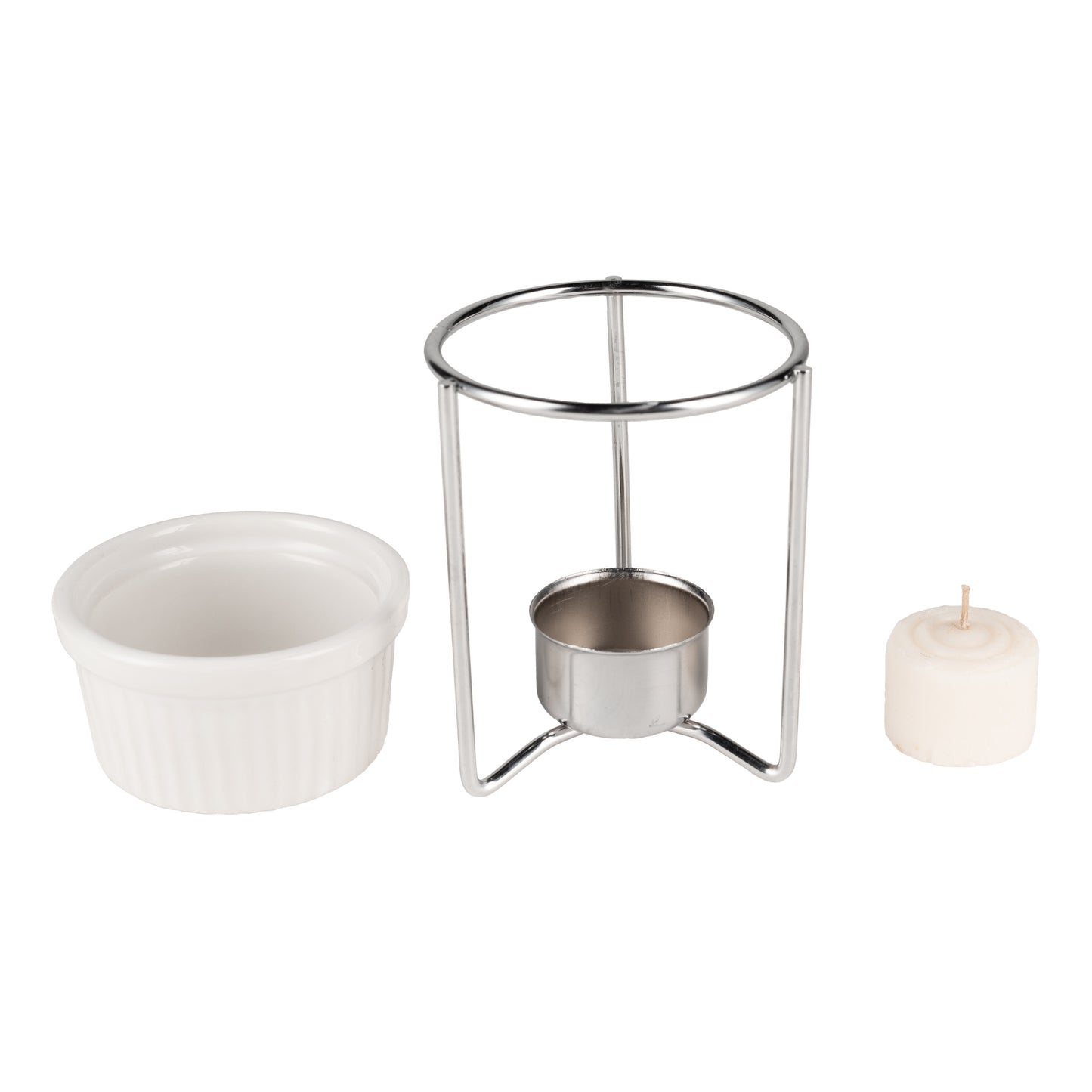 Browne Butter Warmer Set, Chrome/Ceramic - 575767