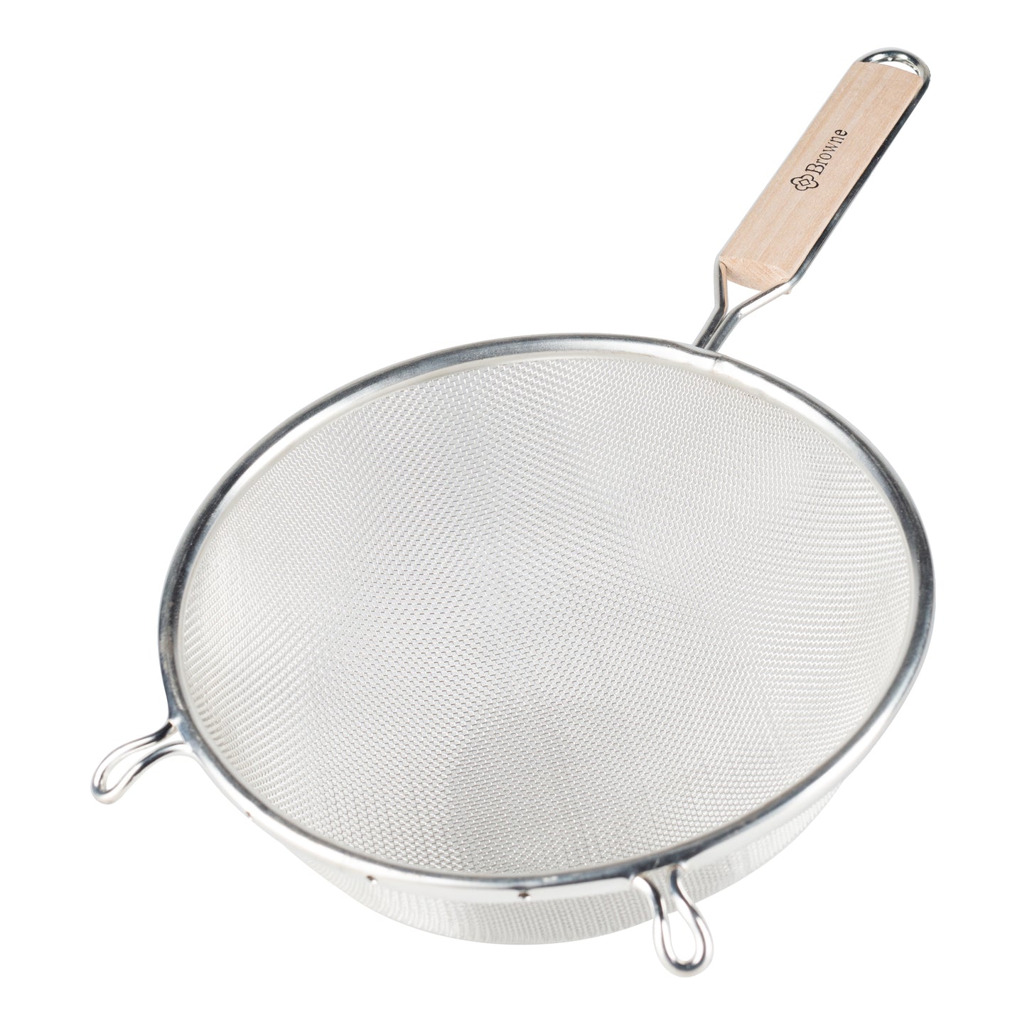 Browne | Passoire fine à mailles simple, 8", manche en bois