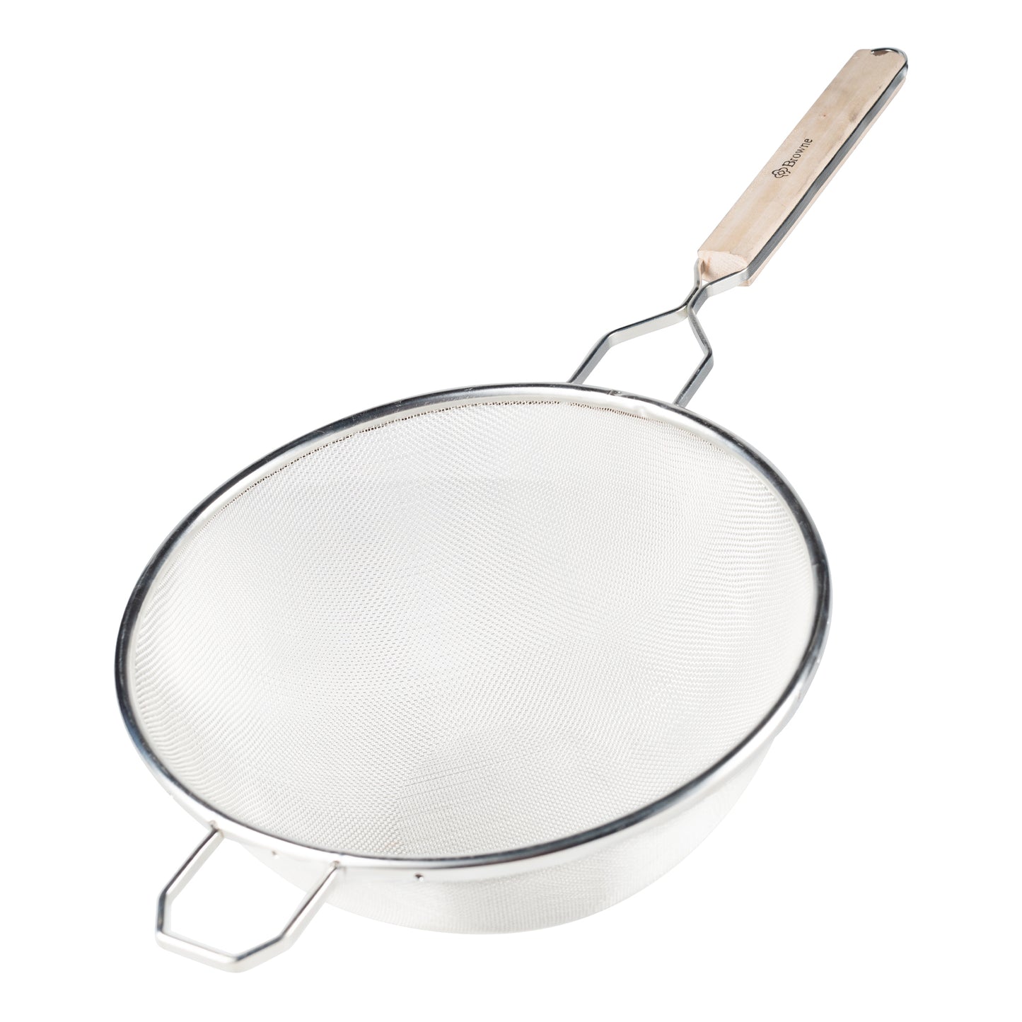 Browne | Passoire fine à mailles simple, 10,8", manche en bois