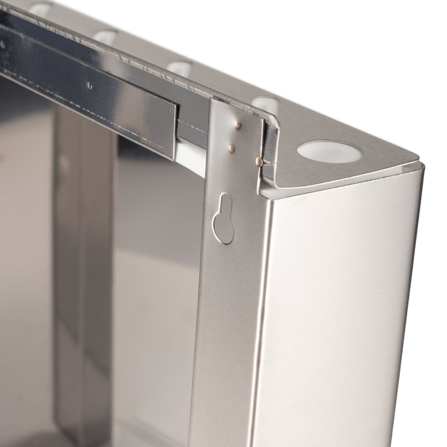 Browne Knife Storage Rack, 12" x 12" x 2.5", Stainless Steel - HKP321