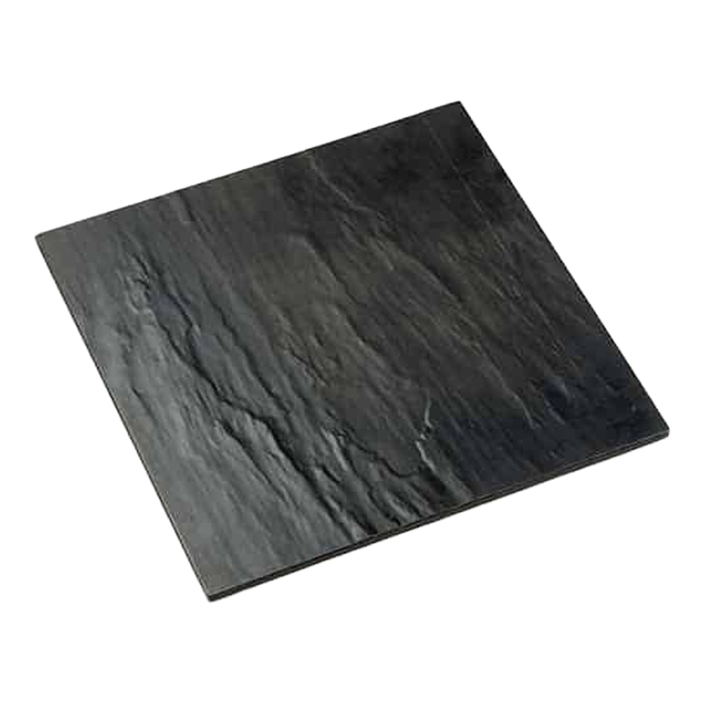 American Metalcraft | Plateau en mélamine fausse ardoise, 14,5 x 14,5 po, noir