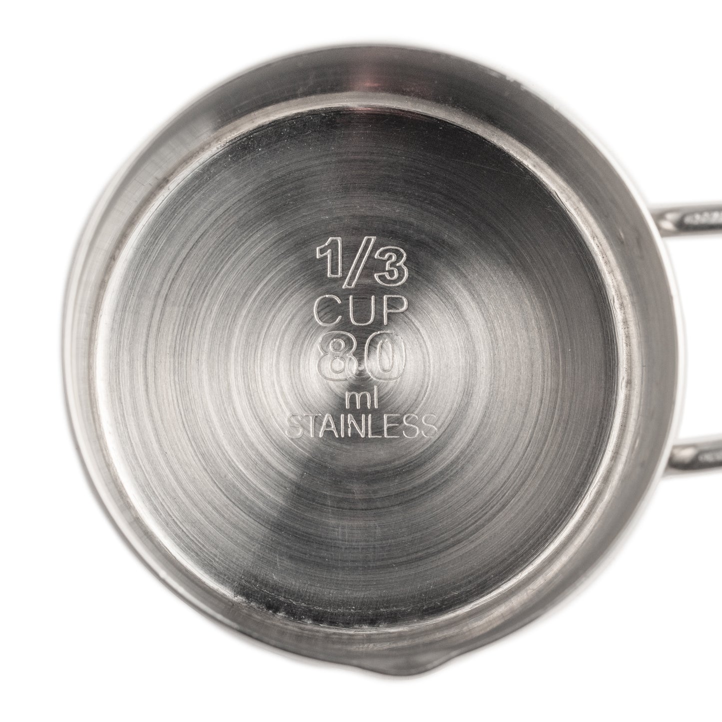 American Metalcraft | Tasse à mesurer à manche court en fil de fer, 1/3 tasse, acier inoxydable