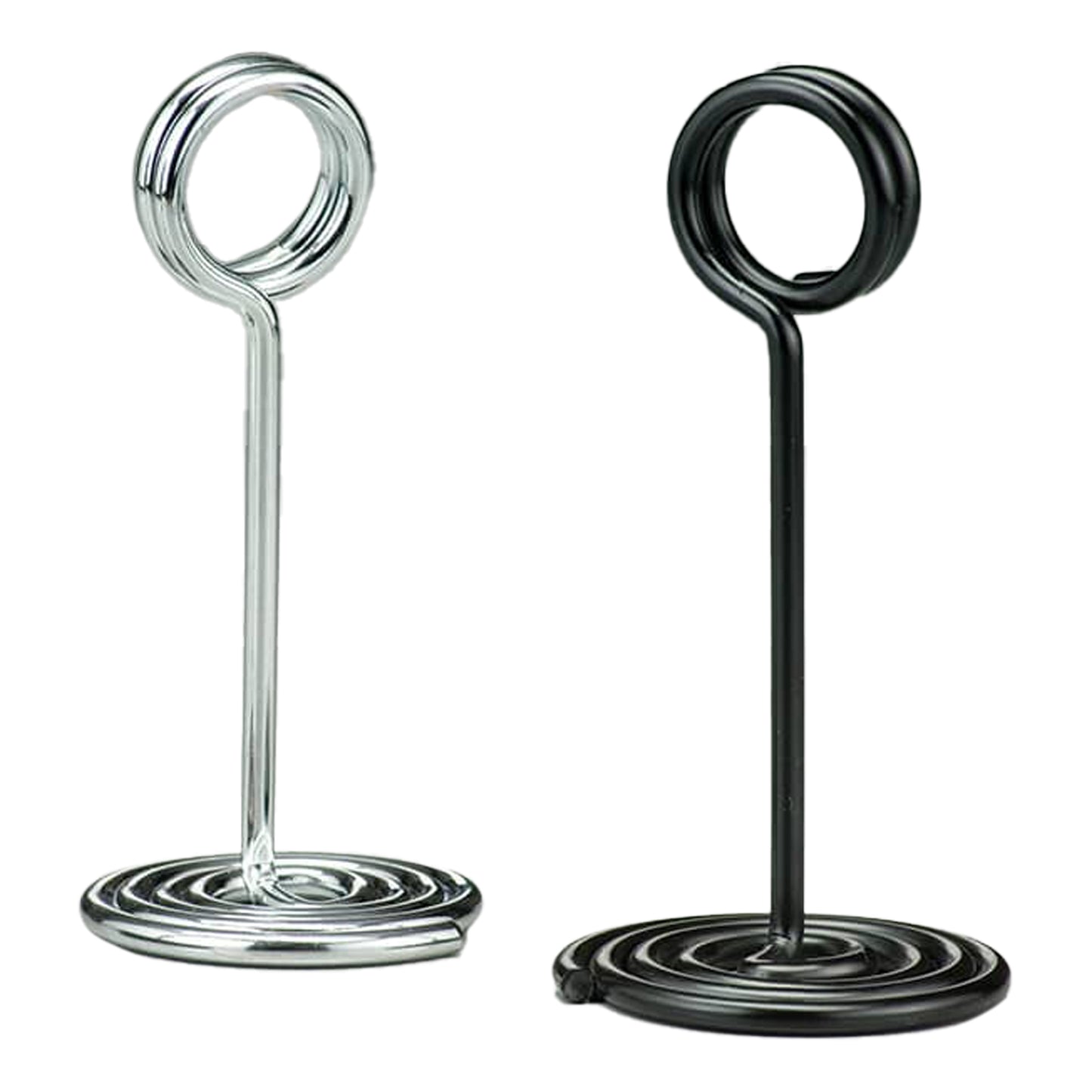 American Metalcraft Menu / Card Holder with Swirl Base, Black - NSB1