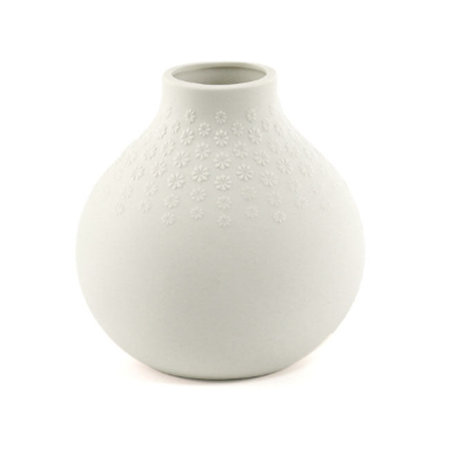 Danesco Bouquet Bulb Vase, 4.3", White (4-pack) - 3480619WH