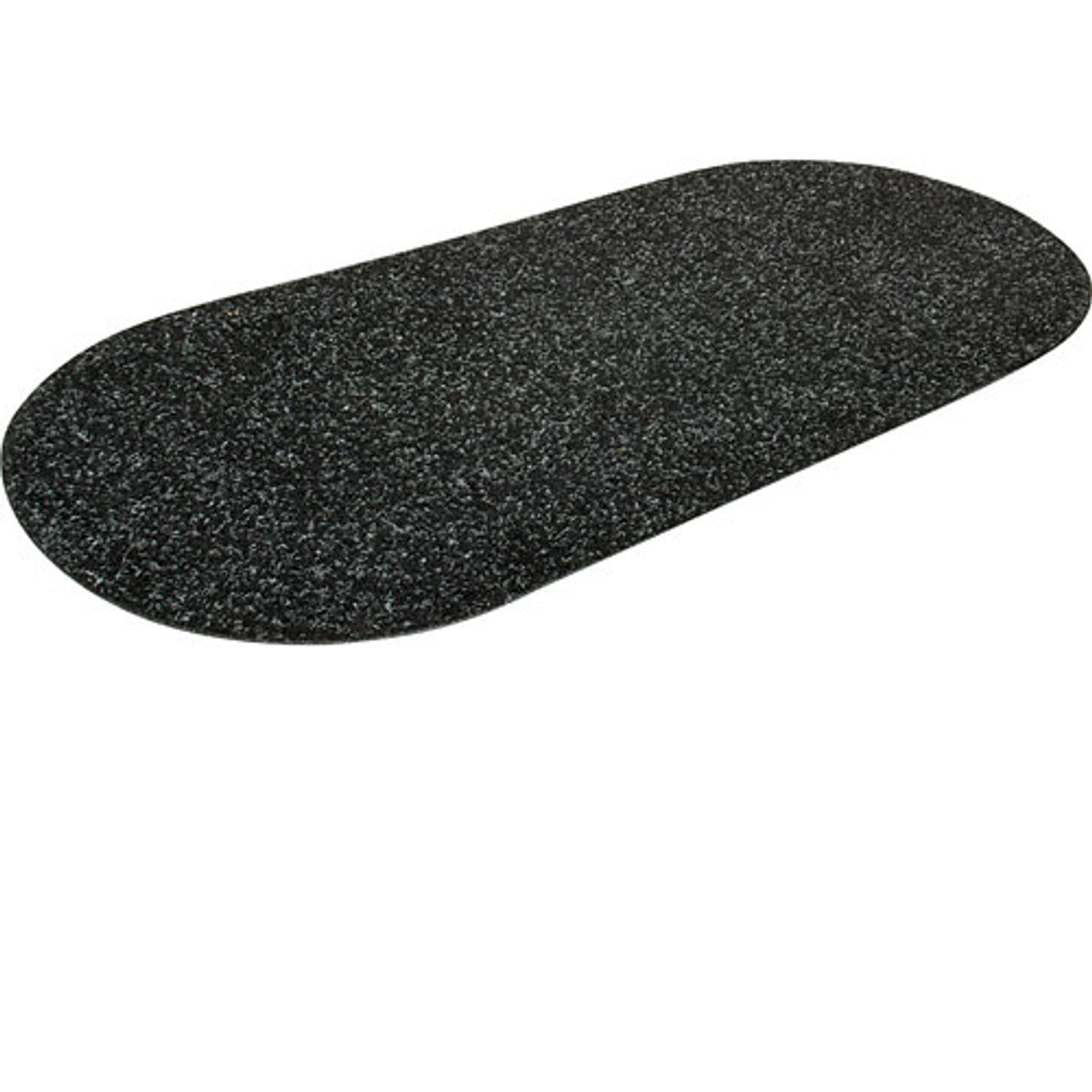 Allpoint Hand Dryer Oval Floor Mat, 23 1/2" x 10 3/4", Black (12-pack) - 1412226