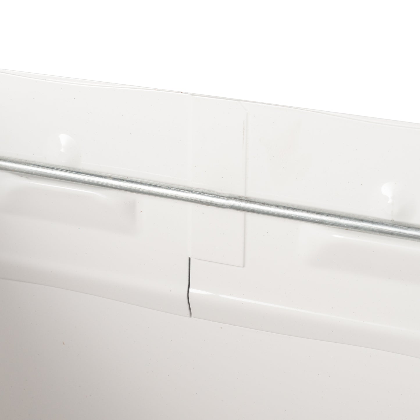 Advantage | Poubelle autoportante à dessus pivotant, 12 gal, acier, blanc