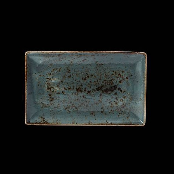 Steelite | Assiette rectangulaire Craft, 11 x 6,5 po, bleu (paquet de 6)