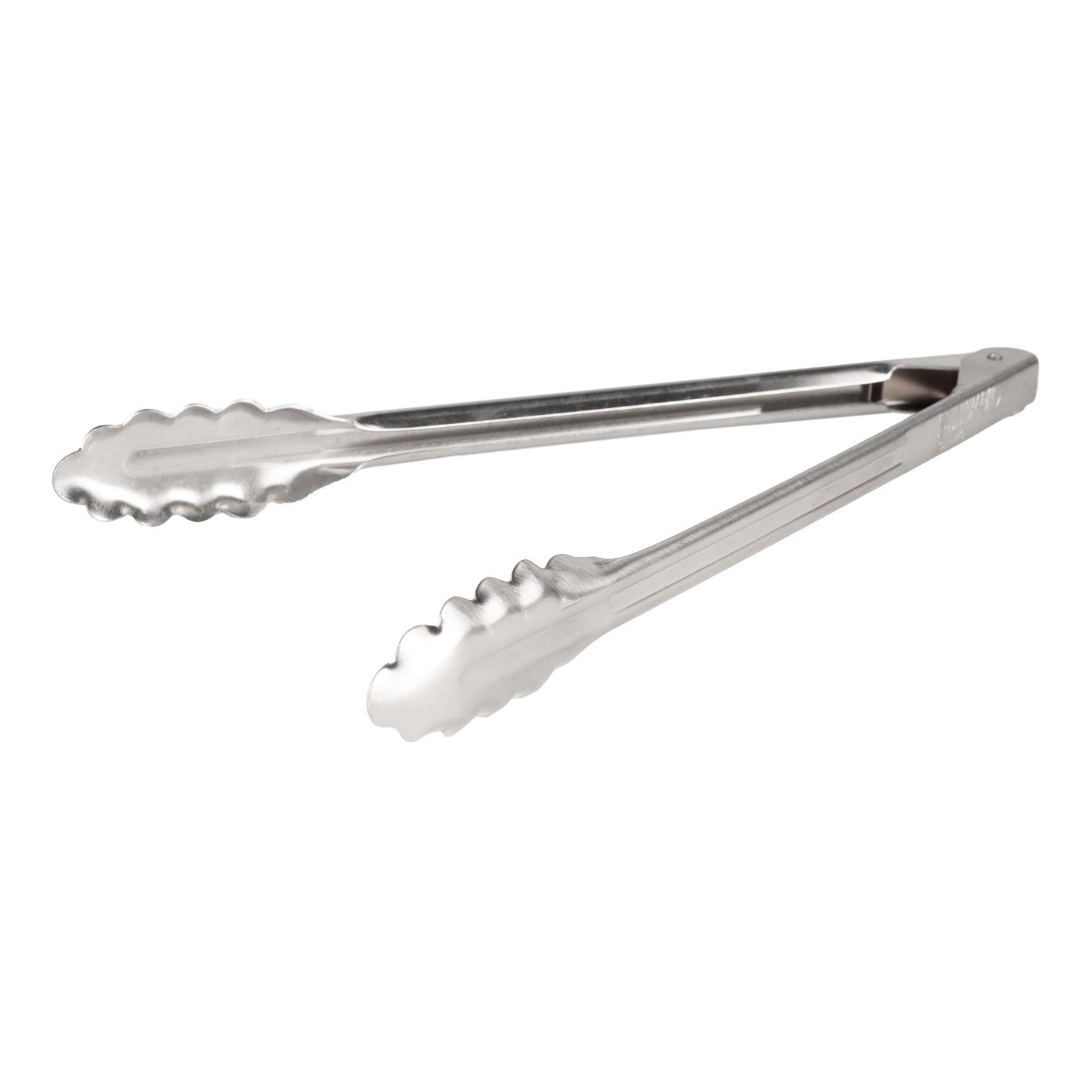 Edlund 44 Series Heavy Duty Scallop Grip Tongs, 12", Stainless Steel - 34410