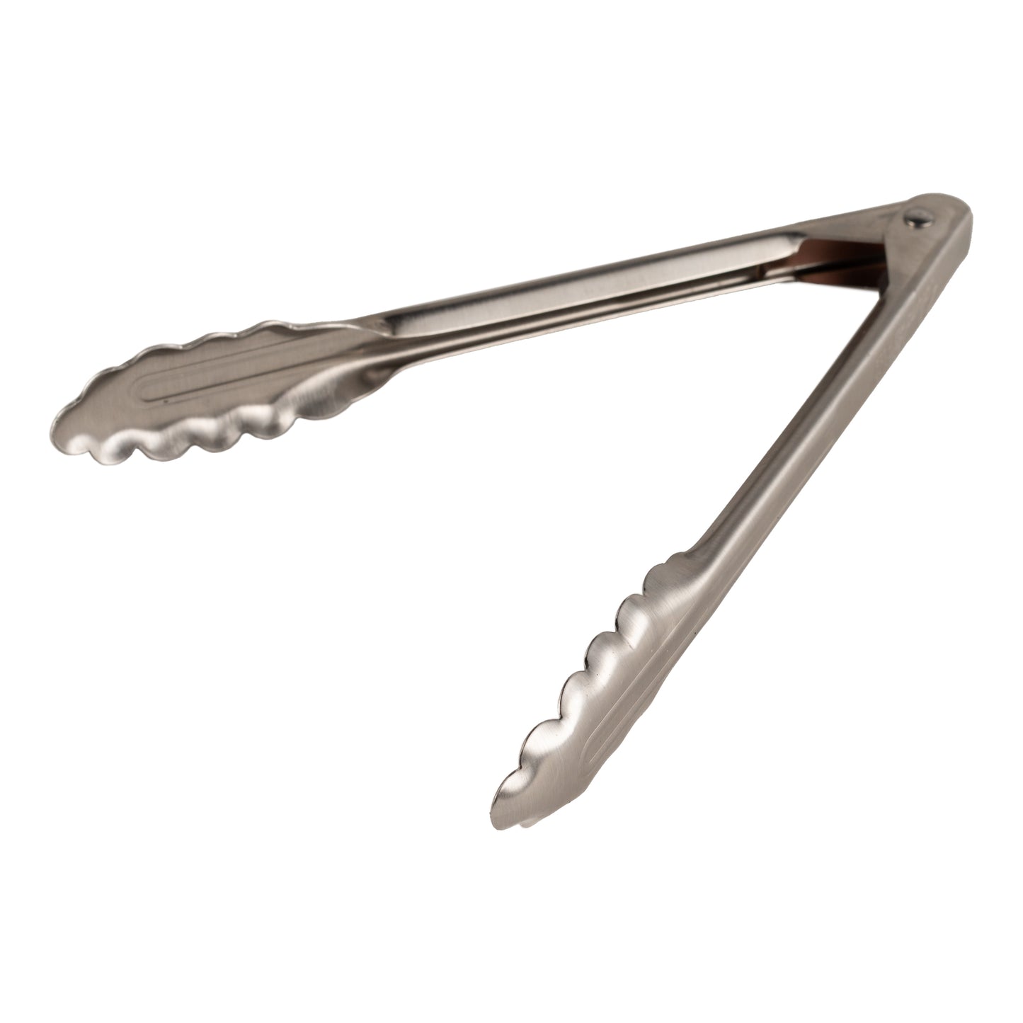 Edlund 44 Series Heavy Duty Scallop Grip Tongs, 9", Stainless Steel - 34610