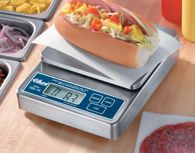 Balance numérique multifonction robuste rechargeable Edlund EDL-10, acier inoxydable - 51200