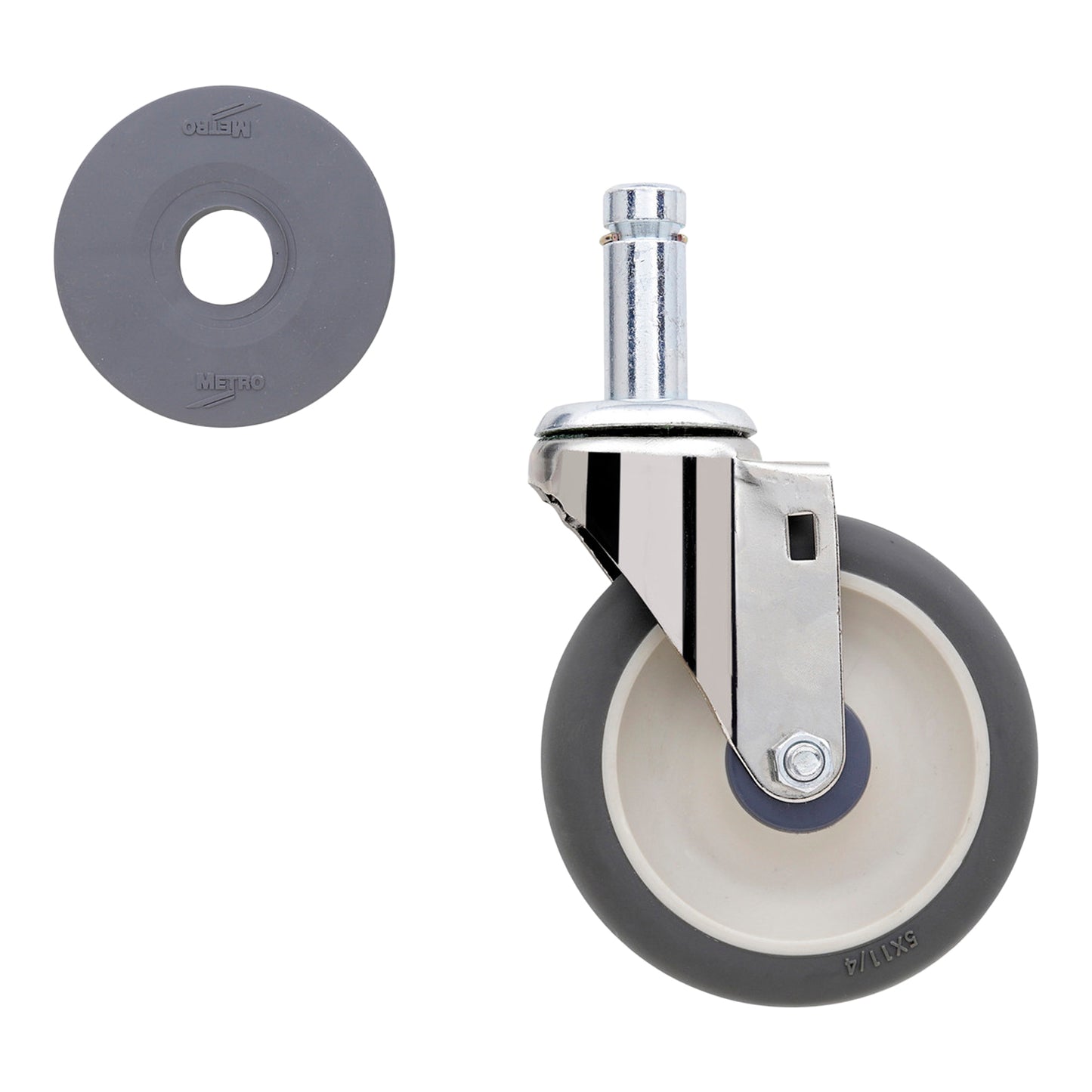 Metro Swivel Stem Caster, 5", Polyurethane - 5MP