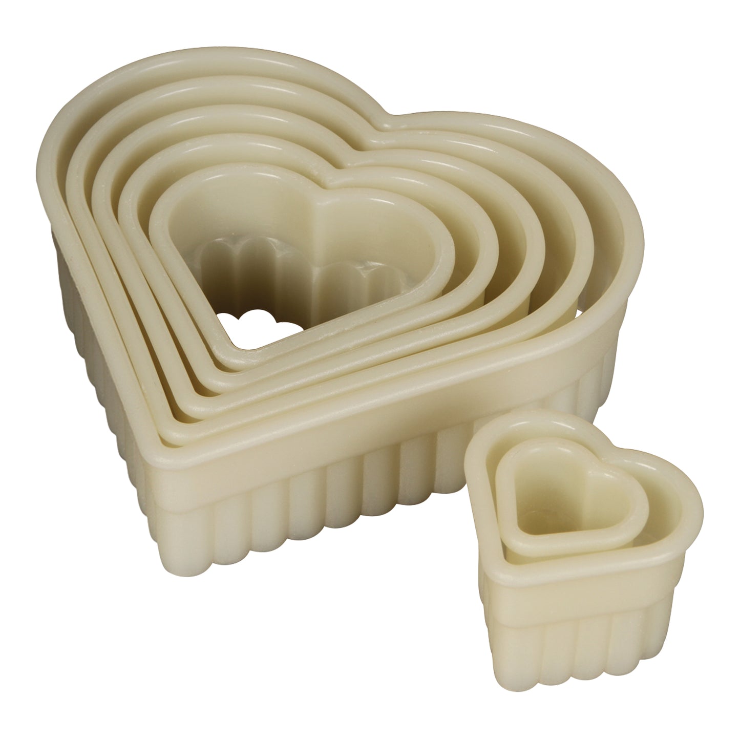 Mercer Heart Fluted Cutters, 7 Piece Set - M35506