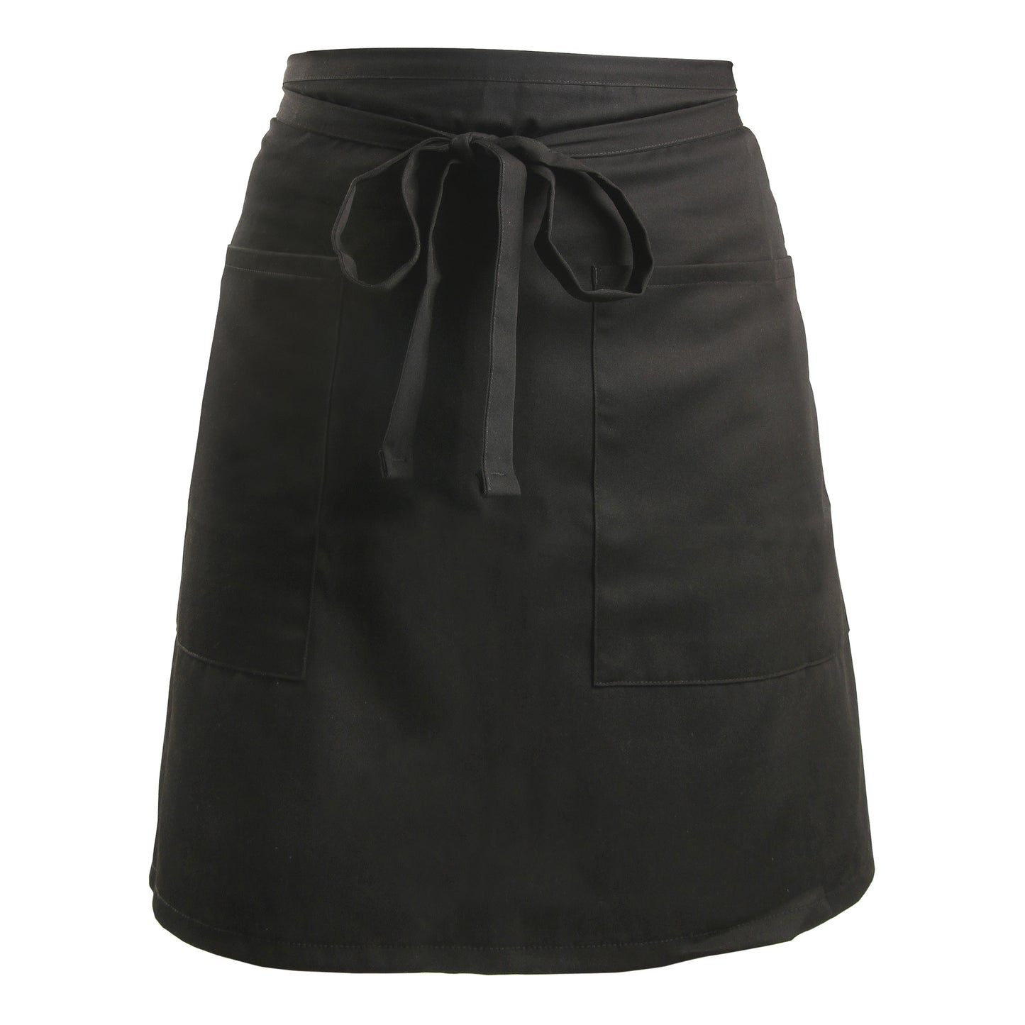 Mercer Genesis Short Bistro Apron, 2 Pockets, Black - M61129BK
