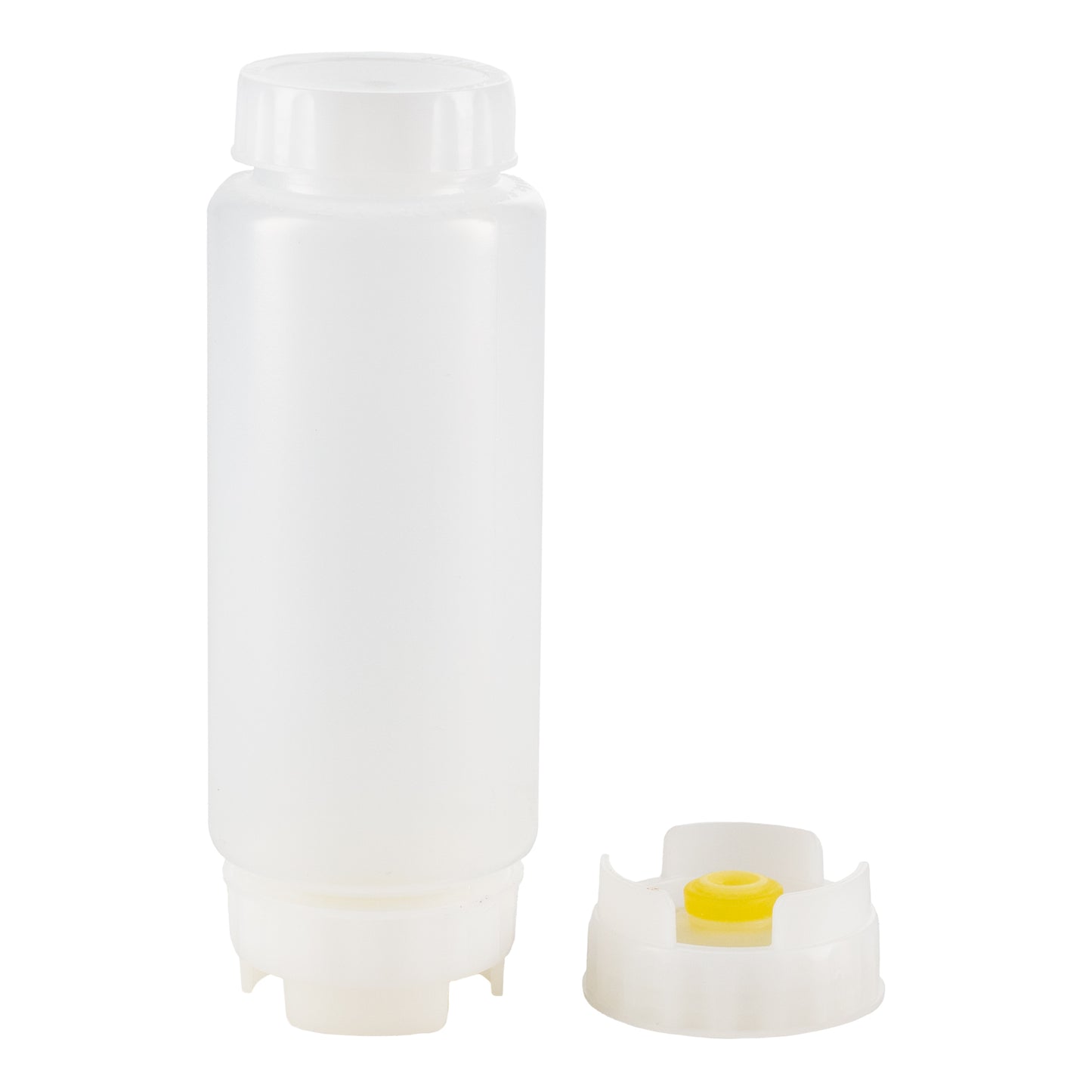 FIFO Squeeze Bottle, 12 oz, Medium/Yellow Valve Dispensing Cap - CB12-220-12