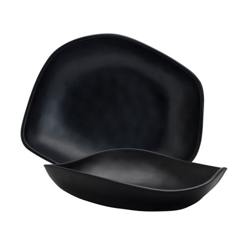 Steelite Marisol Buffet Small Salad Bowl, 2 1/2 qt, Black Melamine (6-pack) - 7000DD004