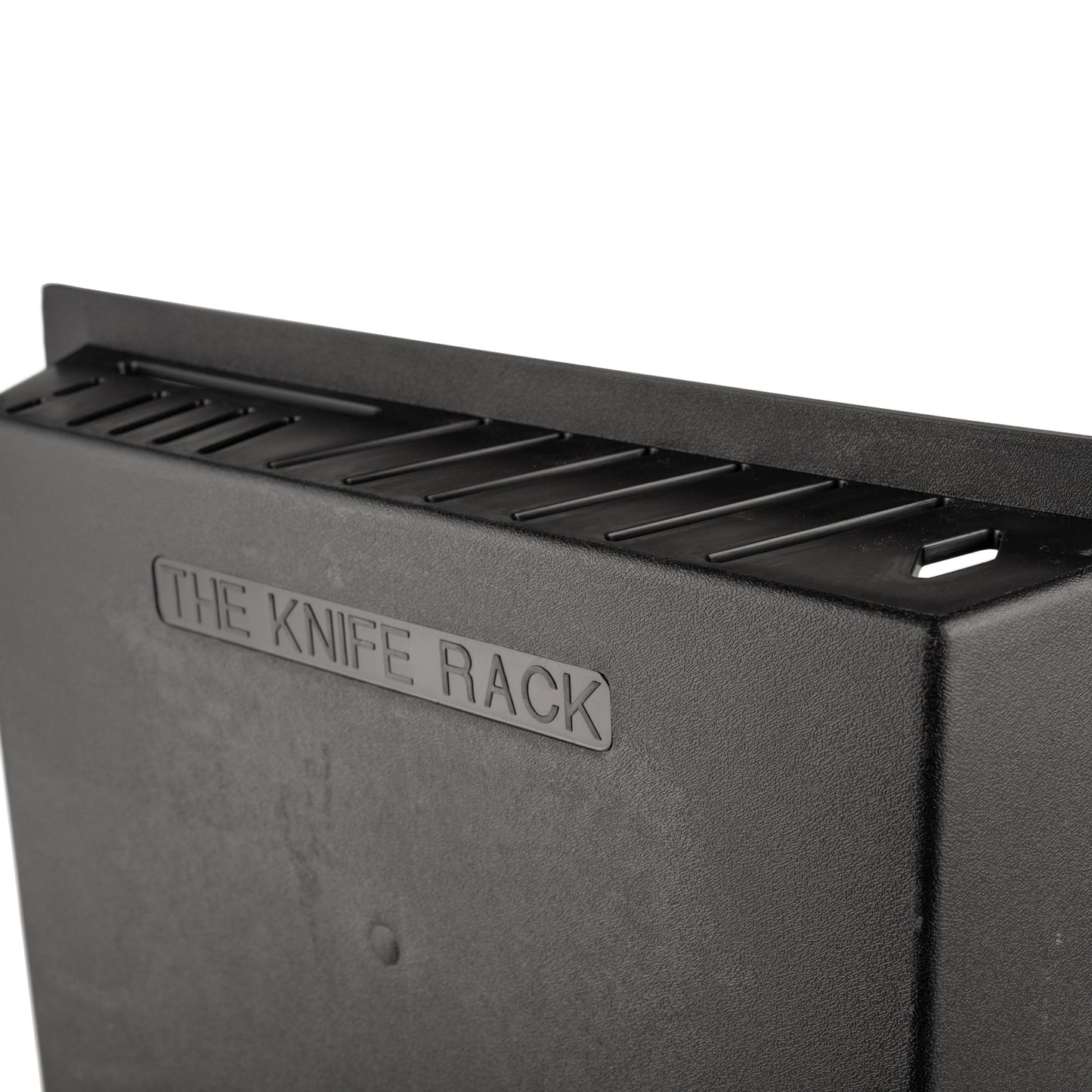 Omcan Knife Rack, Holds 12 Knives, 1 Cleaver & 1 Sharpening Steel, Plastic, Black - 11540