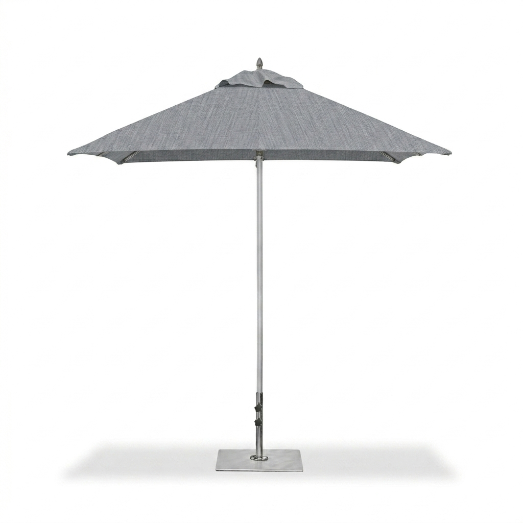 BUM Furniture | Parapluie carré Oasis 7,5 pi, gris titane