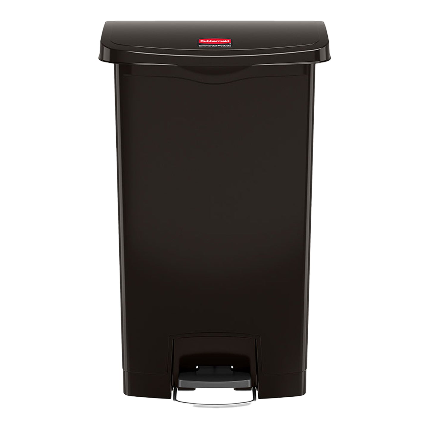Rubbermaid Steamline Step-On Container, 13 Gal, Black - 1883611