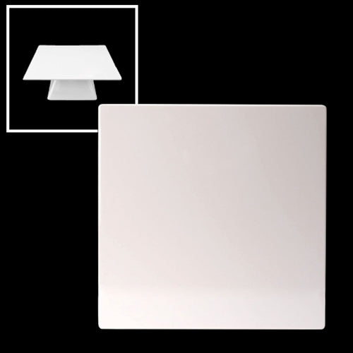 Steelite | Dessus carré pour colonne montante sur piédestal, 13 » x 13 », mélamine blanche