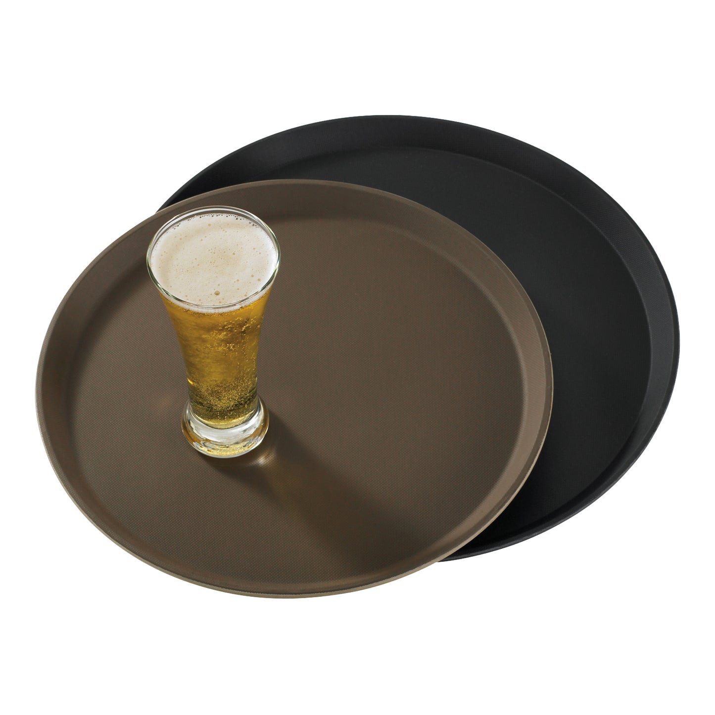 Cambro Treadlite Round Serving Tray, 16", Black - 1600TL110