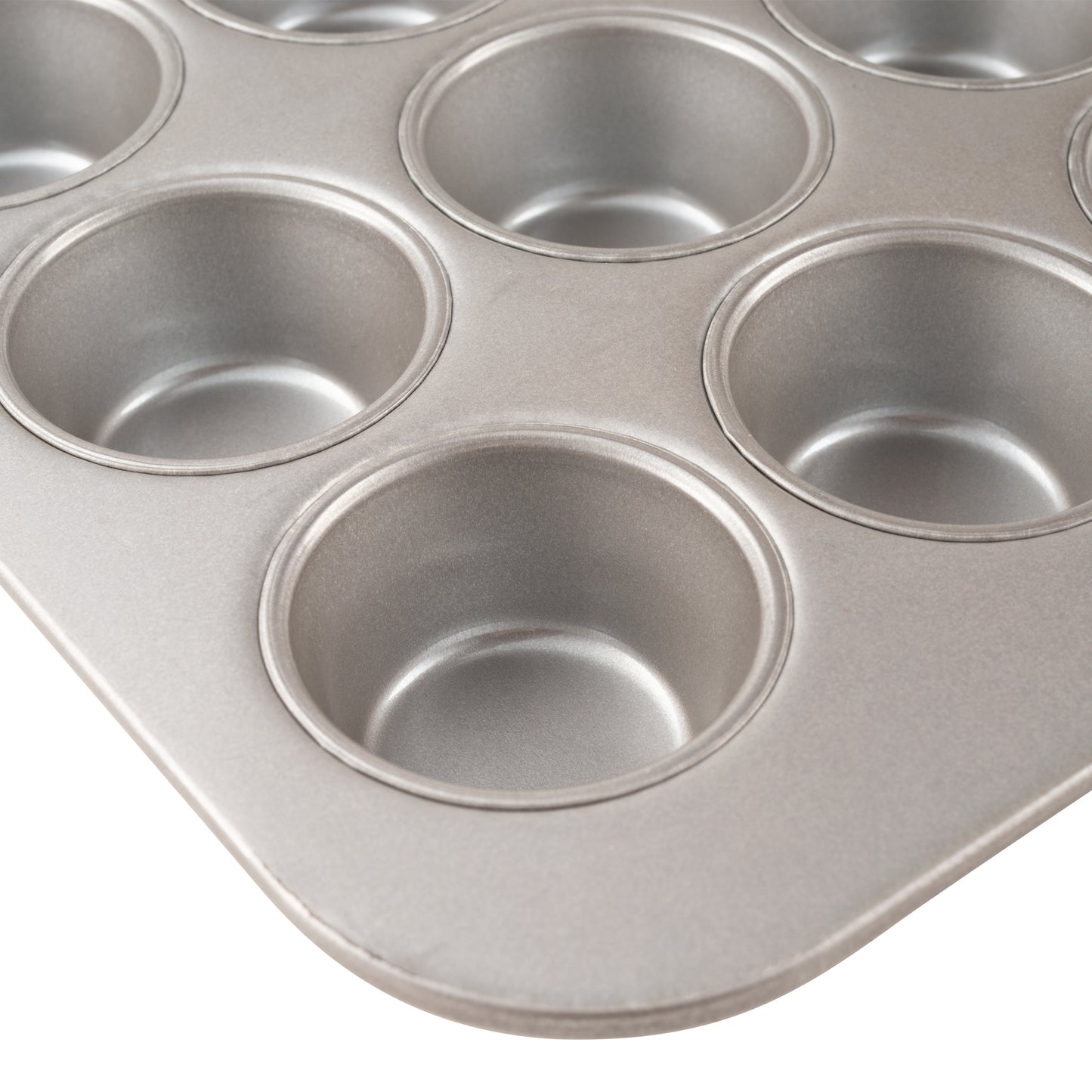 Chicago Metallic Muffin / Cupcake Pan, Standard, 12 Cups x 3.8 Oz, Glazed Aluminized Steel - 45125