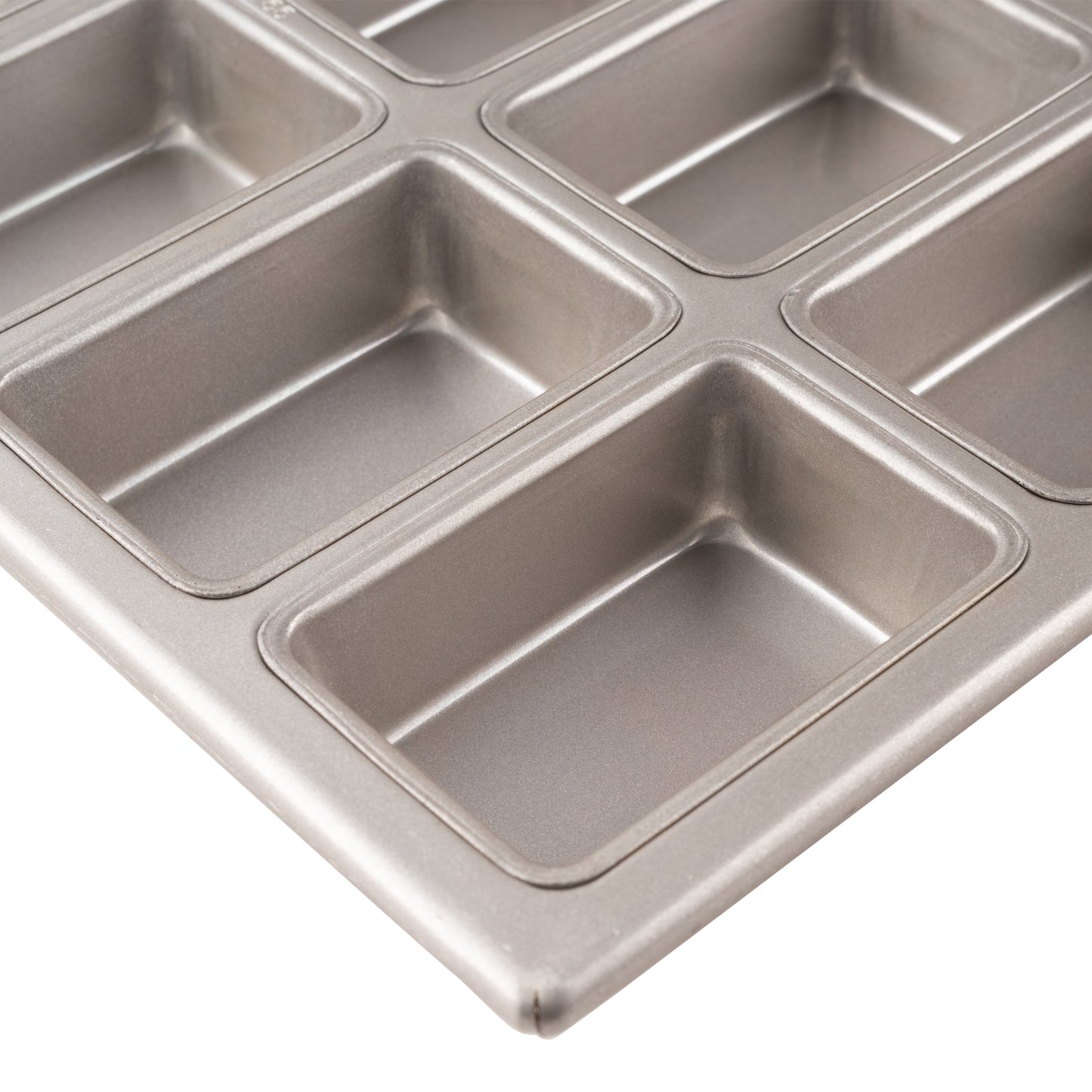 Chicago Metallic Mini Loaf Pan, 12 Loaves, Glazed Aluminized Steel - 45755