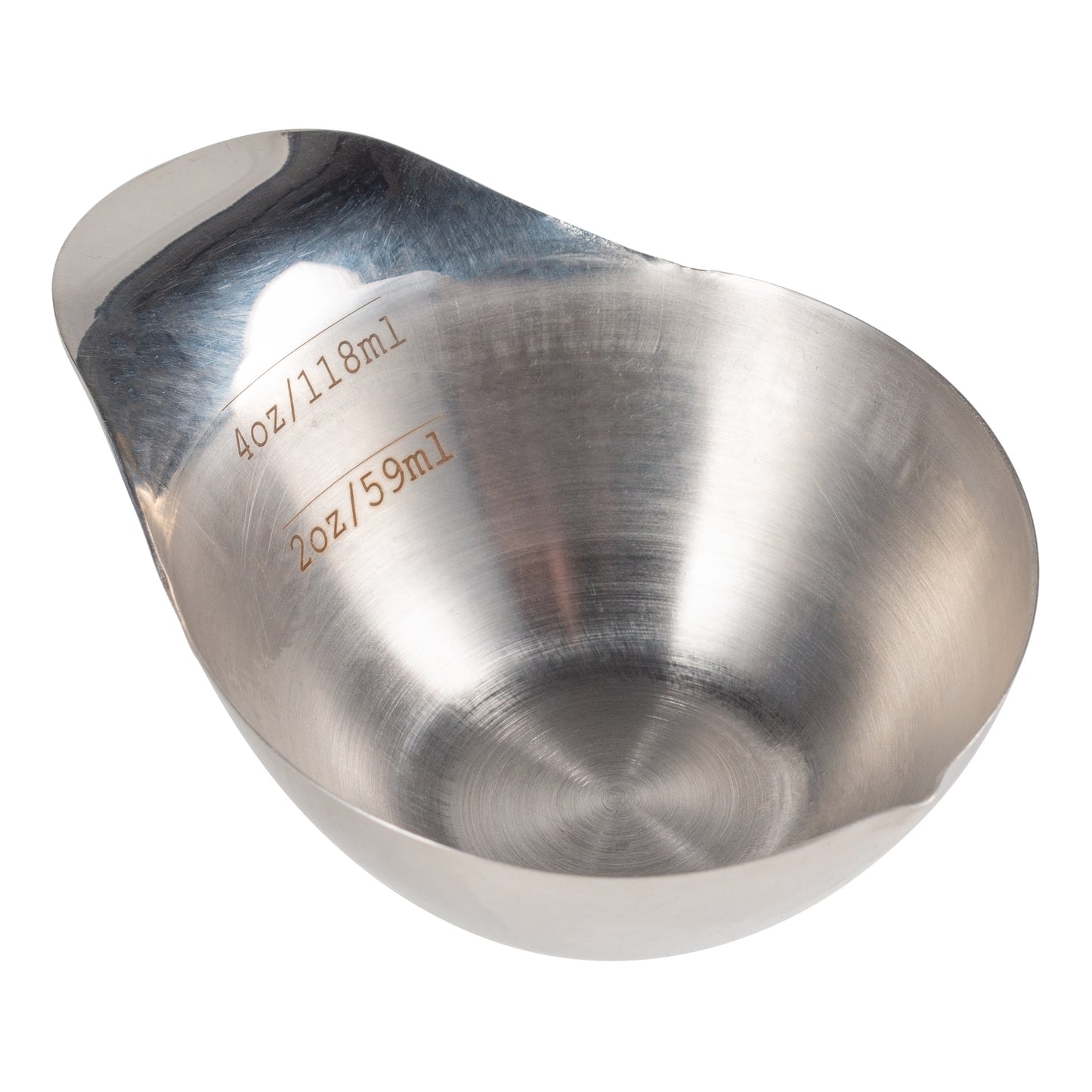 Vollrath Measured Spouted Transfer Bowll, 4 oz, Stainless Stee - 46656