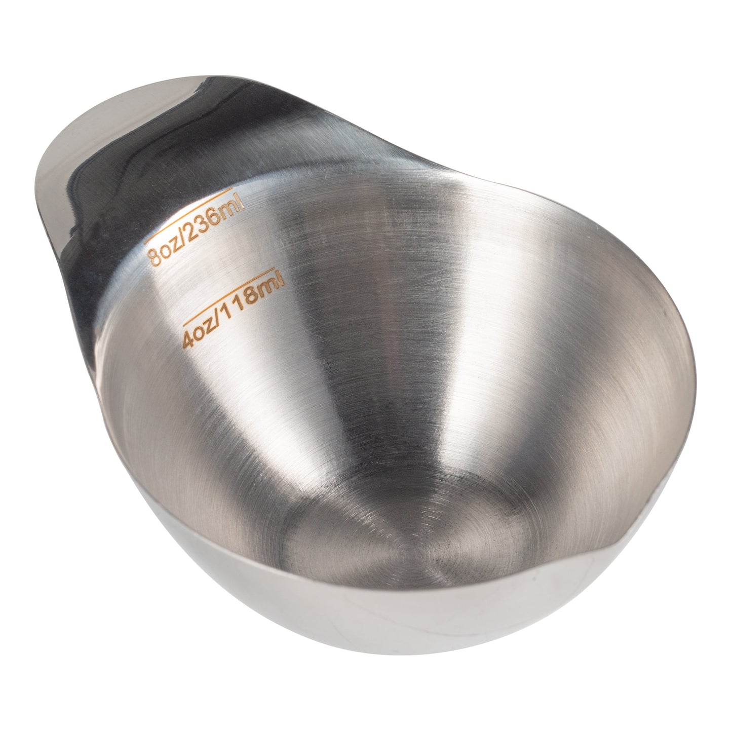Vollrath Measured Spouted Transfer Bowl, 8 oz, Stainless Steel - 46657