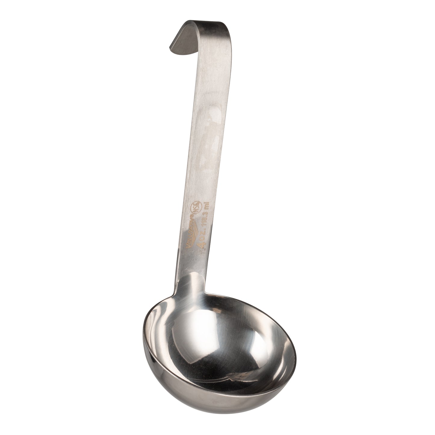 Vollrath One-Piece Heavy-Duty Ladle w/Short Handle, 4 oz, Stainless Steel - 4970410
