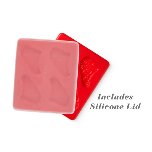 Puree Food Molds Puree Pork Chop Mold with Lid, Serves 4. Red - PFM9