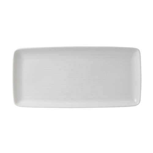 Dudson Evo Rectangular Ceramic Chef's Tray / Platter, Pearl, 14" x 6.5" - EP356