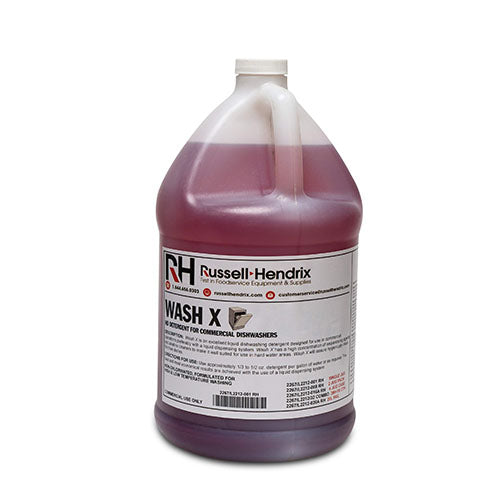 Russell Hendrix WASH X Heavy Duty Detergent for Commercial Dishwashers, 4L (4-pack) - L2212-016-A RH