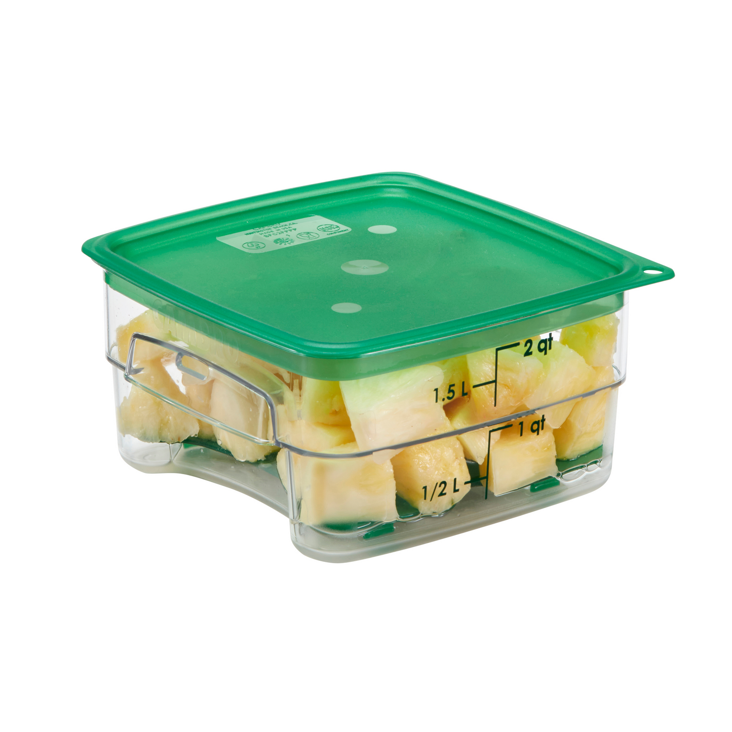 Cambro | Contenant de rangement CamSquare FreshPro, 2 pintes, transparent