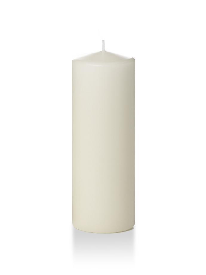 Neo-Image Pillar Candles, 8", 80 Hour, Ivory Wax (12-pack) - 37300