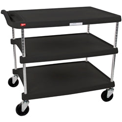 Metro myCart 3 Shelf Utility Cart, 26" x 36", Black - MY2636-35BL