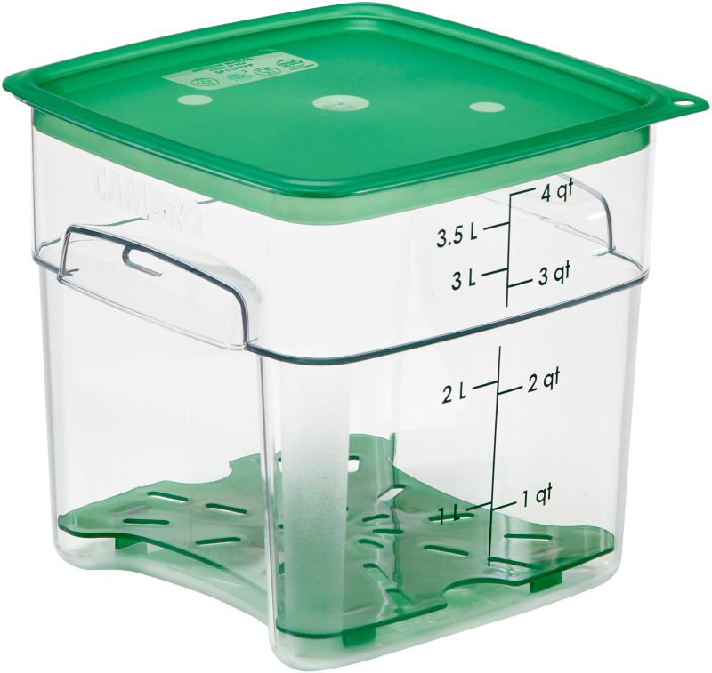 Cambro | Récipient de rangement CamSquare FreshPro, 4 pintes, transparent