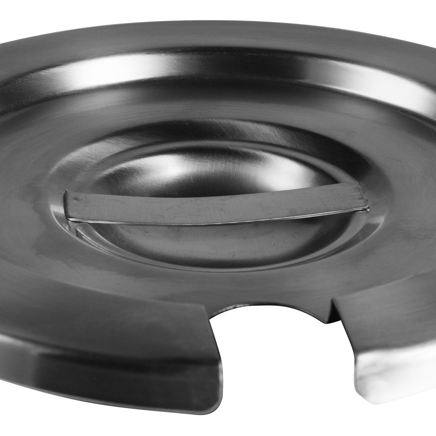 SignatureWares | Couvercle encoche pour récipient rond, 4 pintes, acier inoxydable