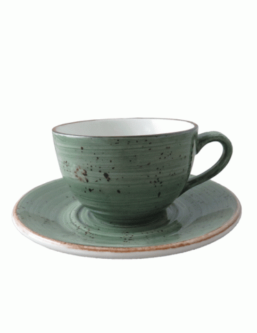 Continental China | Tasse à espresso Rustics, 2,5 oz, vert foncé (paquet de 24)