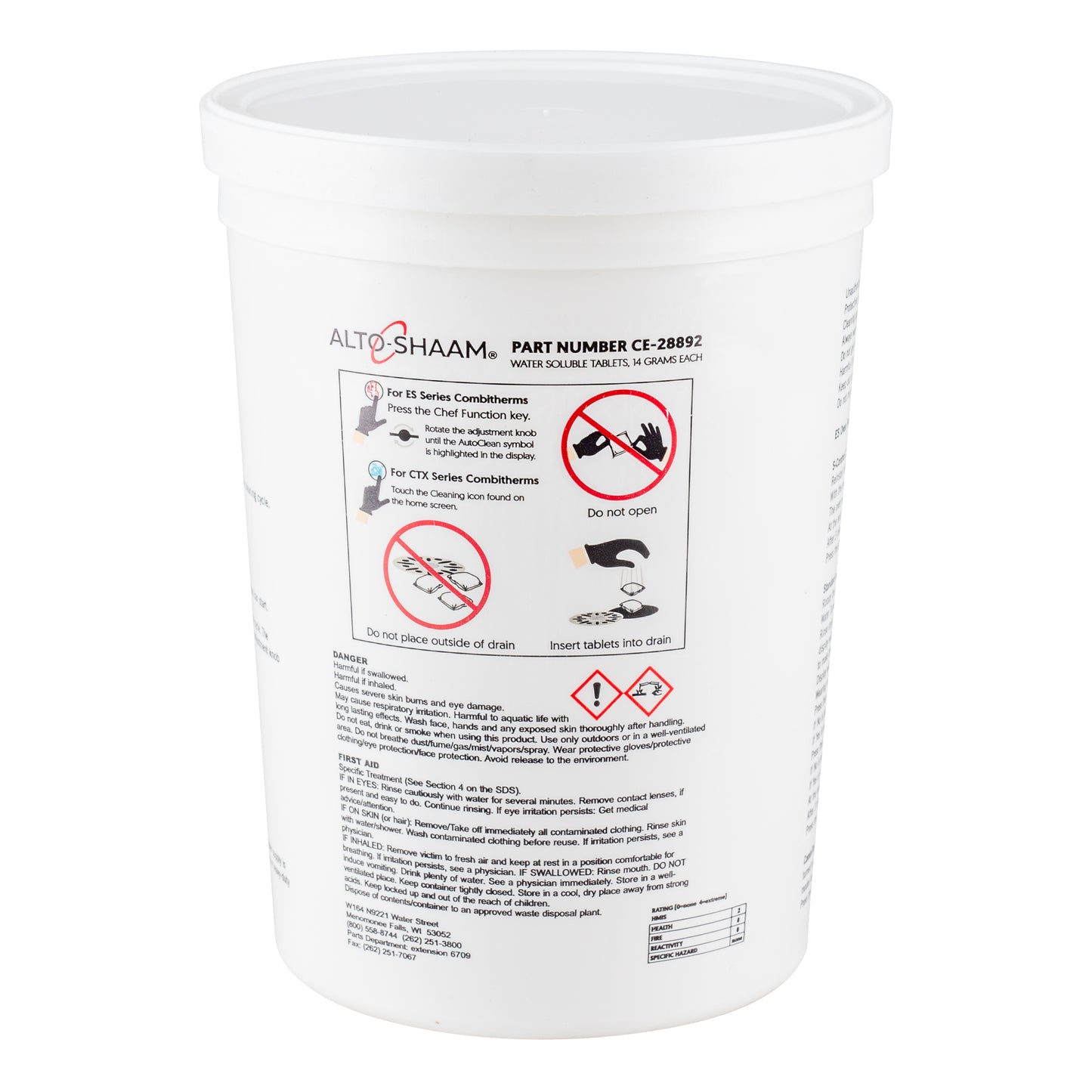 Tablettes nettoyantes Combiclean Alto-Shaam, 14 g (paquet de 90)