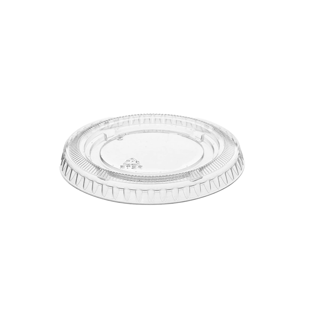 Globe Recyclable PET Portion Cup Lid, 4 oz, Clear (2500-pack) - 6612