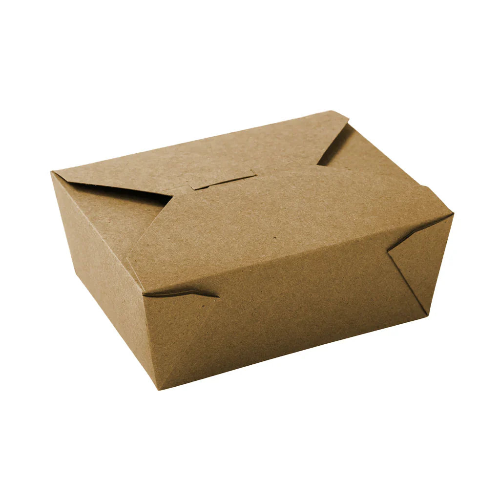 Globe Kraft Paper Food Box, 8.25" x 6.25" x 2.5" (200-pack) - 6062