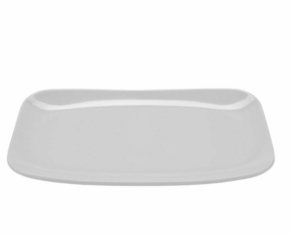 Plat de service rectangulaire G.E.T. Siciliano à bords arrondis, blanc, 28,5 cm x 17,8 cm (lot de 12) - CS-6103-W