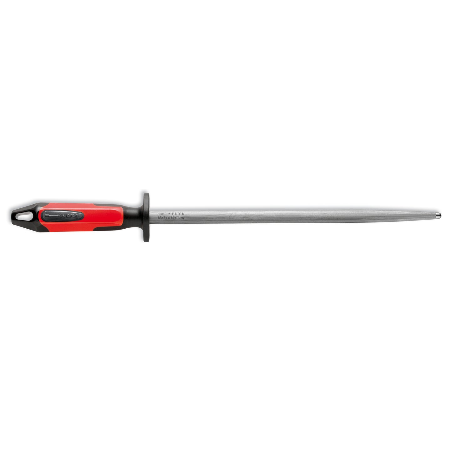 F. Dick Sharpening Steel, Round Regular Cut, 12", Red/Black - 731713063