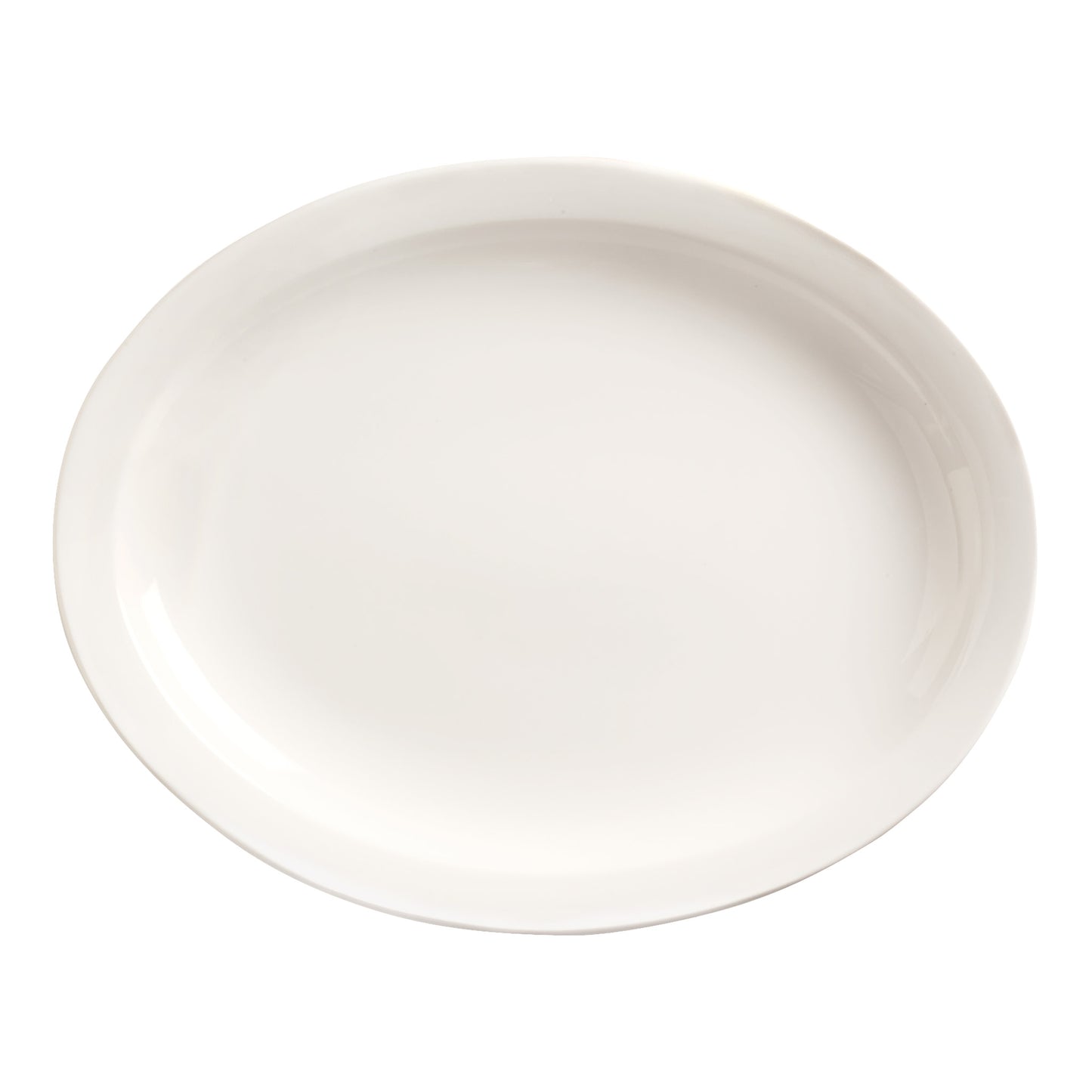 Libbey World Tableware Porcelana Narrow Rim Oval Platter, 13 1/8", White (12-pack) - 840-530N-18