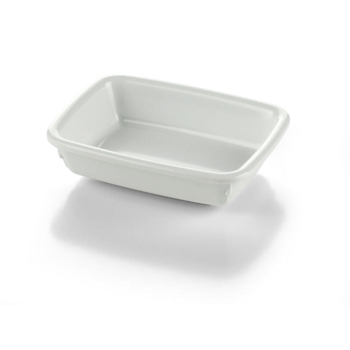 Aladdin Temp-Rite Side Dish, Rectangular, 8 oz, White Alacite (48-pack) - B48