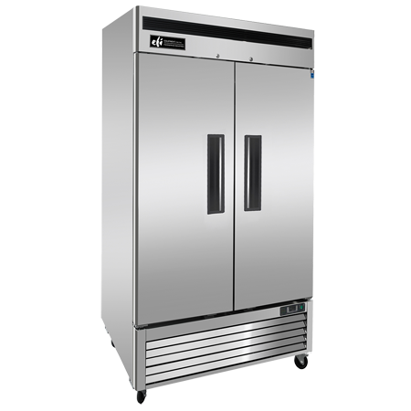 EFI Versa-Chill C2-39VC 2-Door Stainless Solid Door Reach-In Refrigerator