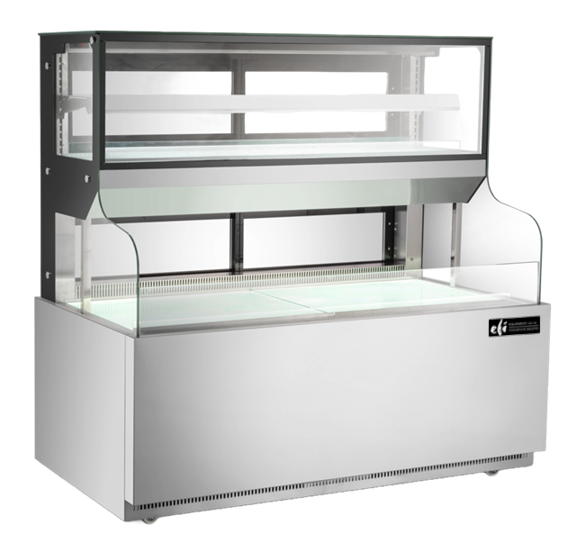 EFI CGOSM-7260 Open Straight Combo Merchandiser Black