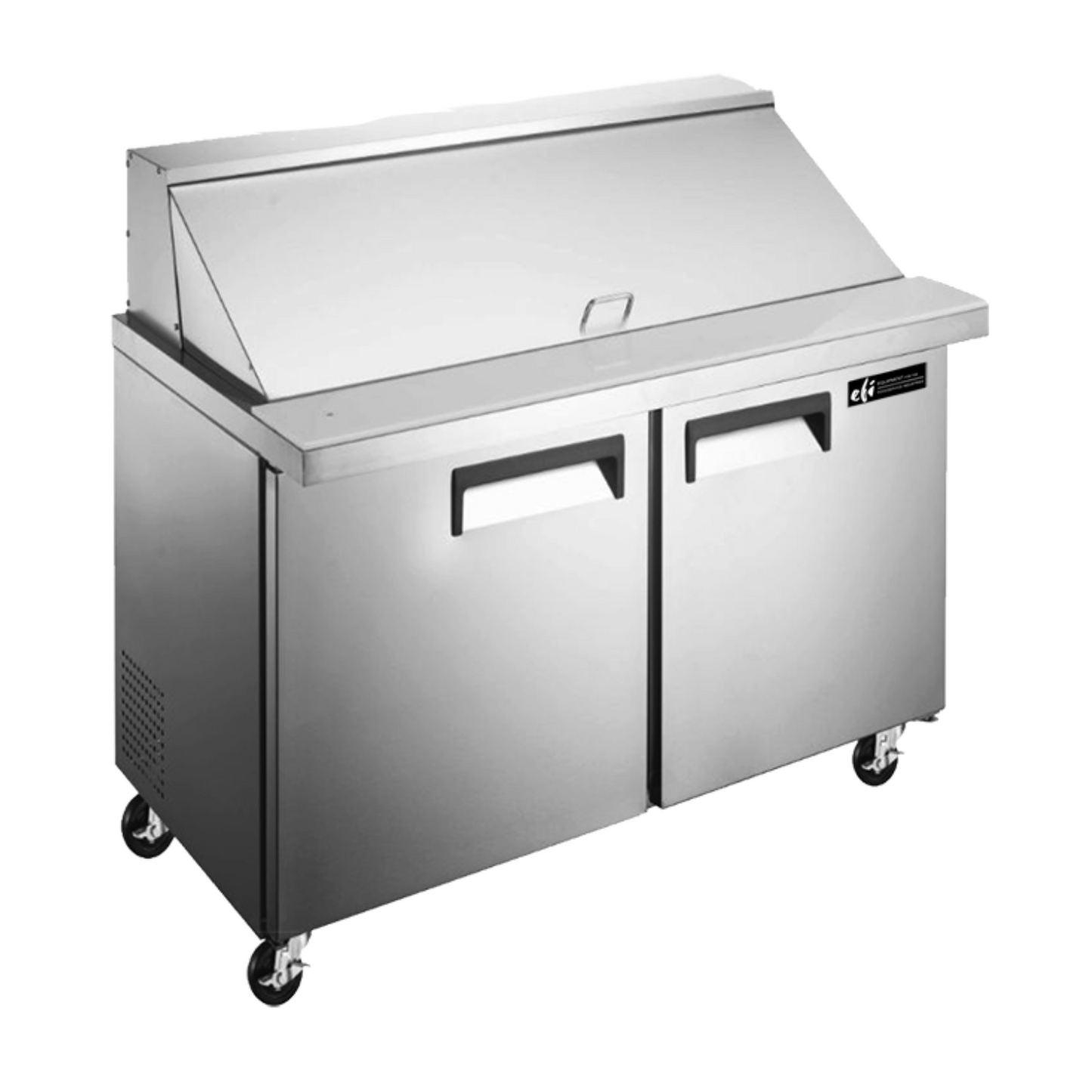 EFI X-Line CMDR2-48VCX 48" Double Door Refrigerated Mega Top Prep Table, Stainless Steel - CMDR2-48VCX